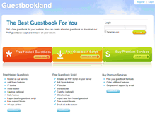 Tablet Screenshot of guestbookland.com